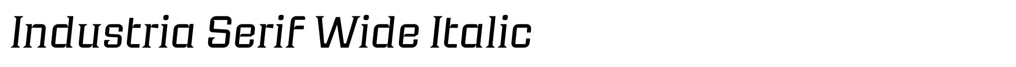 Industria Serif Wide Italic image